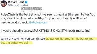 Richard Heart with ANOTHER BULLISH POST! Ethereum, PulseX, 2025...