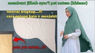 menjahit jilbab syar'i pakai pet antem atau khimar anti tembem