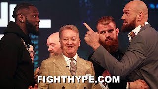 TYSON FURY AND DEONTAY WILDER ERUPT; TALK MAD TRASH DURING HEATED VERBAL EXCHANGE