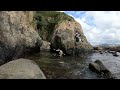 泳綑黑角頭 part 1 coasteering 小西灣→ 蜥蜴石→黑角頭古石刻→黑角頭→人面石→銀灣→無名海蝕洞→哥連臣角炮台碉堡→草堆灣 極乾淨石灘 →大浪灣