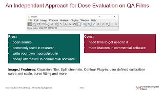 A Dosimetric Dose Evaluation of Films Using an Open Source Approach