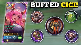 BUFFED CICI, TANK BUILD!‼️ (100% broken!💀) | CICI BEST BUILD AND EMBLEM 2025 -MLBB🔥