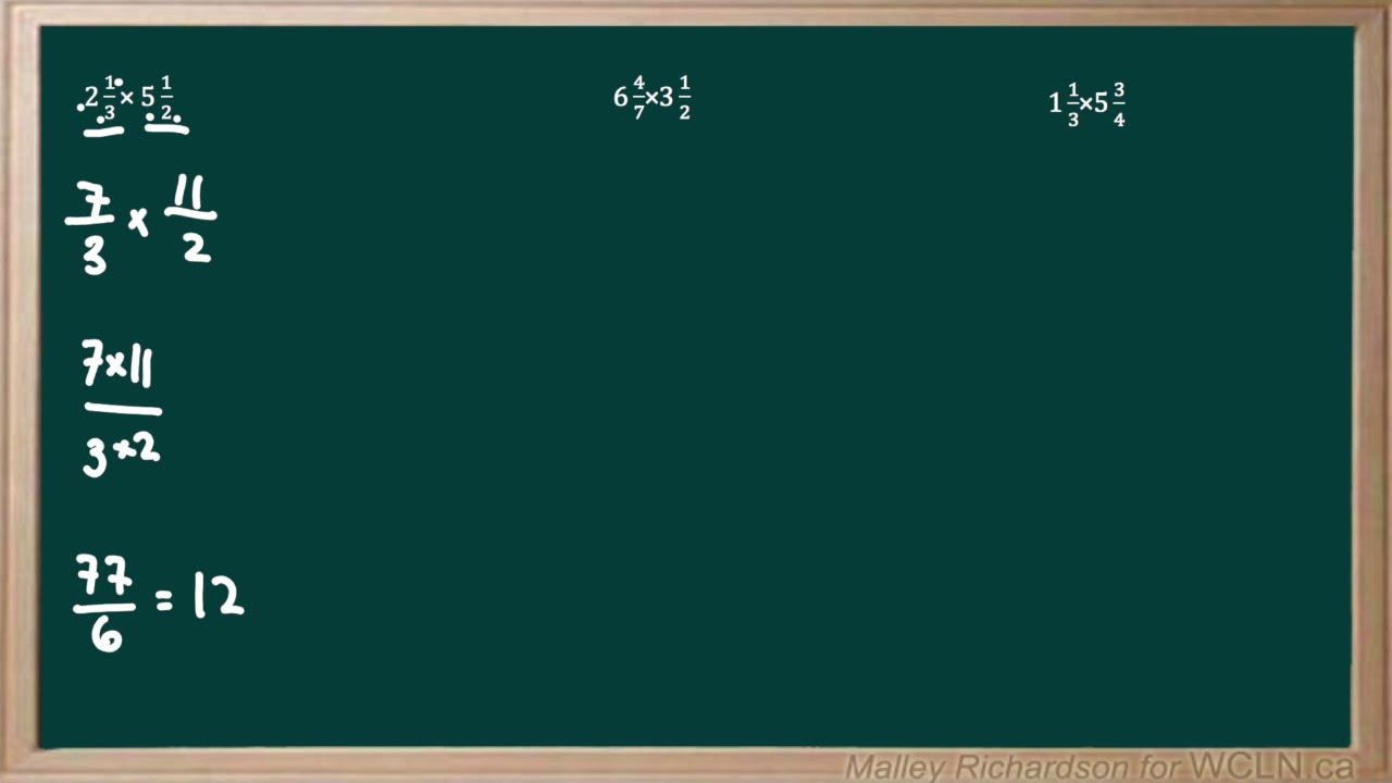 Fra 4 Multiplying Mixed Numbers Youtube