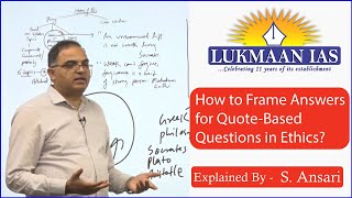 How to Frame Answers for Quote-Based Questions in Ethics? | By S. Ansari | Lukmaan IAS