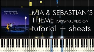 Mia & Sebastian's Theme - Piano Tutorial - How to Play - Original Version + Sheets