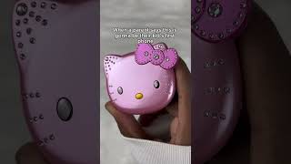 You can call, text and take pictures with our hello kitty flip phone! #hellokitty #flipphone