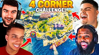 The 4 CORNER CHALLENGE on Rebirth Island Warzone!