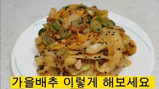 배추 된장에 무쳐보세요 계속 먹고 싶은맛  #배추된장무침#알배추 무침#다이어트#일꾼tv#