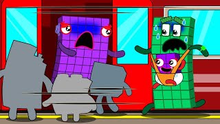 Help Me Escape From Crowd NB 40! NB 60 is Stuck in The Crowd l Numberblocks fanmade coloring story