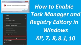 How to Enable Task Manager and Registry Editor on Windows - How To?