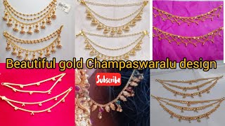 beautiful gold Champaswaralu design with weight and price ll Champaswaralu and earchains collection