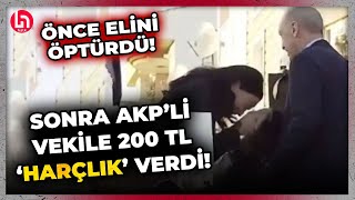 Erdoğan'dan elini öpen AKP'li milletvekiline 200 TL 'harçlık' sürprizi!