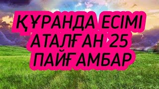 Алла құранда есімін атаған пайғамбарлар