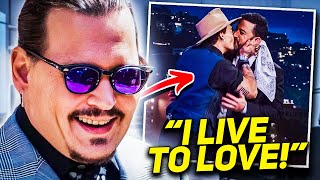 Beautiful Clip Of Johnny Depp KISSING Jimmy Kimmel Just Got LEAKED!