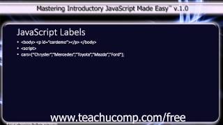 JavaScript Training Tutorial JavaScript Labels