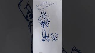 karate lesson 2 musubi dachi #shorts #art #karate #drawing