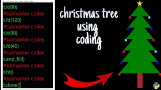 Christmas tree made with python turtle graphics | coding |