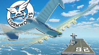 Pousando o MAIOR AVIÃO do MUNDO em um PORTA AVIÕES! StormWorks