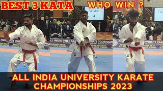 BEST 3 MALE KATA WHO WIN ? | ALL INDIA INTER UNIVERSITY KARATE TOURNAMENT BILASPUR CHHATTISGARH 2023