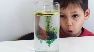 Awesome Science Experiment for Kids - Underwater Fireworks Experiment Oil & Water Activity for Kids