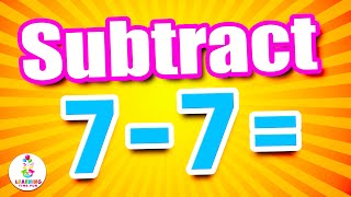 SUBTRACTION by 7 | Basic Subtraction for Kids (with Learning Time Fun Math)