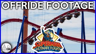 Superman - Ultimate Flight | Six Flags Great Adventure | 4K Off-Ride Footage | Non-Copyright | 2023