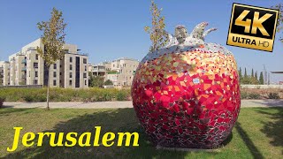 Jerusalem Walk, Famous place Tayelet Haas Promenade 4k60