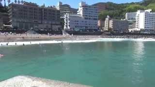 伊豆熱川温泉海水浴場（熱川YOU湯ビーチ）の状況　「片瀬館ひいな」