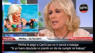 Mirtha destrozó a Carrió porque no va nunca al congreso