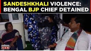 West Bengal: BJP Chief Sukanta Majumdar Removed From Outside Sandeshkhali Police Station | Top News