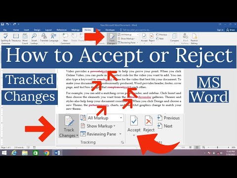 How to Accept or Reject the Tracked Changes in MS Word | How to Accept Tracked Changes in MS Word