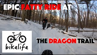 The Dragon Mountain Bike Trail - Groomed Fat Bike Trail in Michigan - Riding Fat Bikes in the SNOW