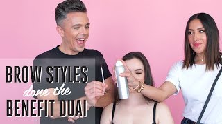 Brow Styles done the Benefit Ouai | how to style your brows and hair