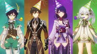 ALL Genshin Characters greeting you a Happy Birthday!