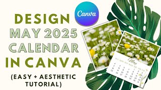 How to Design a May 2025 Calendar in Canva | Easy Tutorial #digitalplanners #canvatutorial #canva