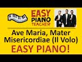 Ave Maria Mater Misericordiae piano tutorial: EASY keyboard song (Il Volo) & note names #EPT 🎹