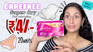 Carefree super dry panty liners // detail review + absorbing test// ￼￼Parul Thakur