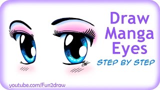 How to Draw Easy - Manga Eyes | Fun2draw Online Anime Tutorials