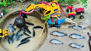 catch fish using mini water pump | fishing exciting | diy tractor ‪@Mini Fish Creator