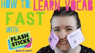 How To Learn Vocabulary Fast with FlashSticks!║Lindsay Does Languages Video