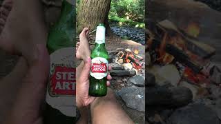 Enjoy a Stella upstate NY. #campsite #fire #upstateny #beer #nature