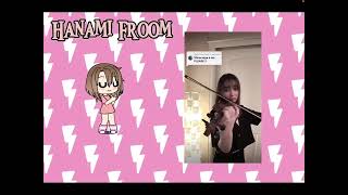 Girl plays Shinunga e wa song-violin#hanami froom