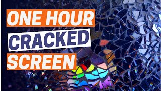 One (1) Hour Cracked/Broken Screen Background Video for Funny Prank