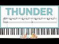 How to play 'THUNDER' by Imagine Dragons on the piano -- Playground Sessions