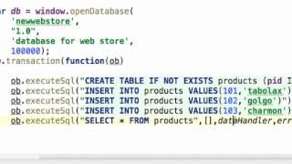 SQL Commands in HTML5