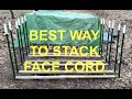 Creating face cord wood piles | Our Big House in the Little Woods