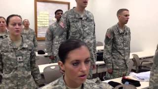 AMEDD Pre BOLC class 137 Army song.... HOOAH!!!