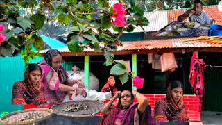 খাসি মুরগি খেয়ে আজ বাড়ি ফিরছি বউ রান্না করছে হুদা শুটকি |Bangladesh simple village blogger