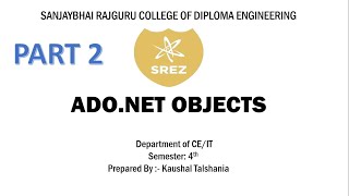 ADO.NET (Part 2) - Various Objects of ADO.NET