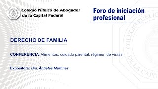 Foro de iniciación profesional: "Conferencia de Derecho de Familia"